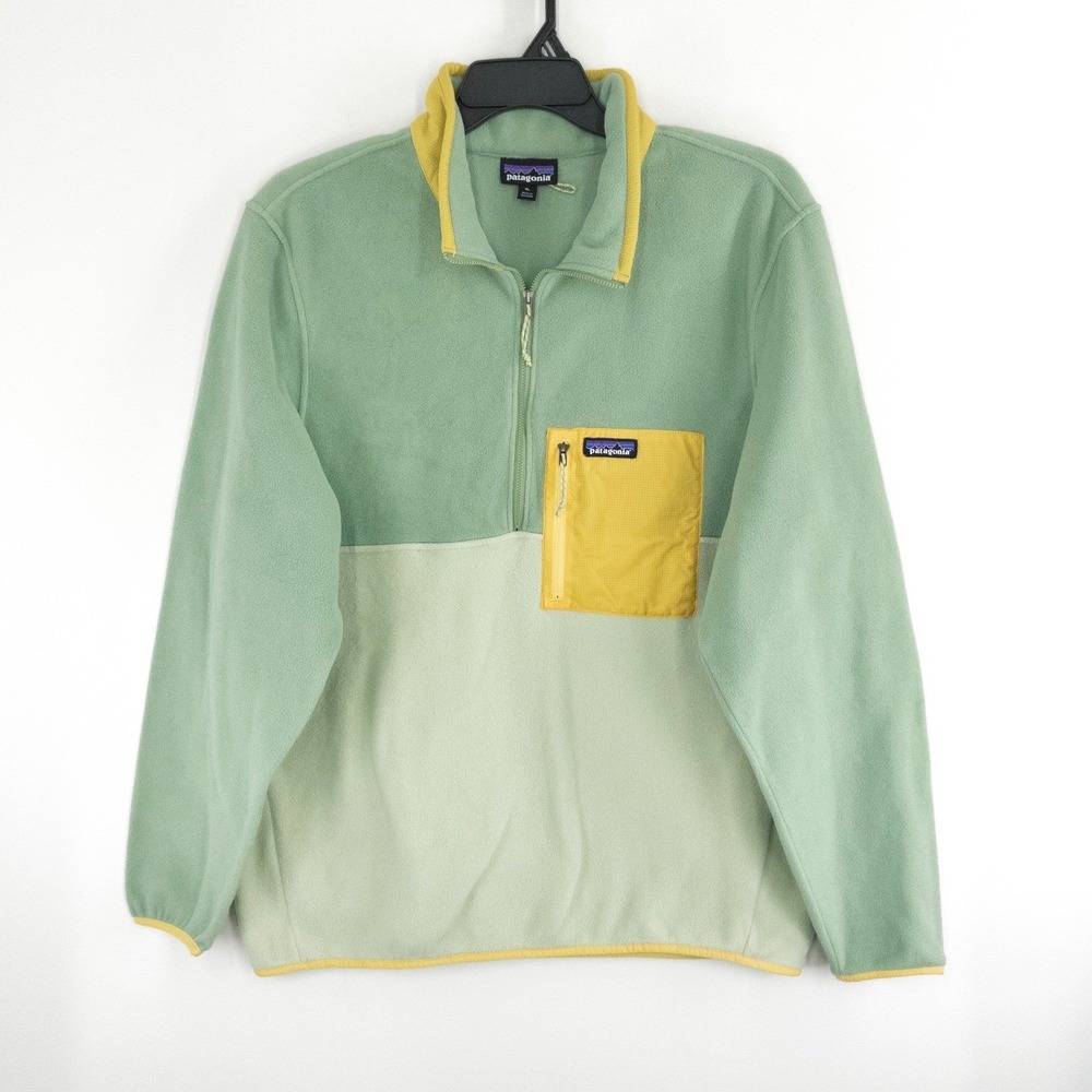 Patagonia Microdini 1/2 Zip Pullover Fleece Jacket Men's XL Green STY 26200